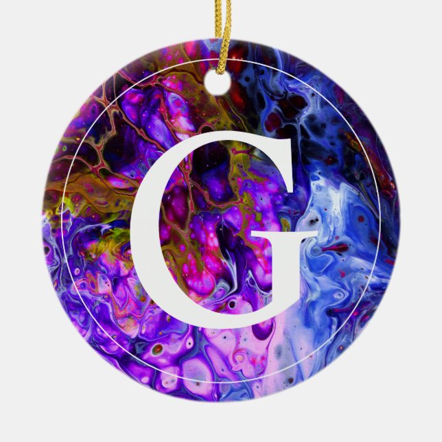 Fantasy World Monogram Julgransprydnad Keramik (Framsidan)