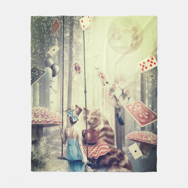 Fantasy World-spelkort Fleecefilt (Framsidan)