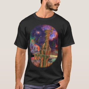 Fantasy Worlds Science fiction Dragon Fight T Shirt