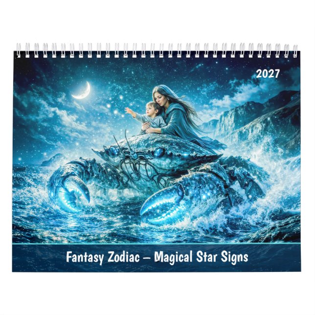 Fantasy Zodiac – Magiska Stjärntecken Kalender (Omslag)