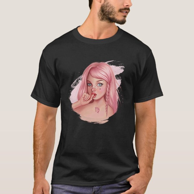 Fantasy Zodiac Virgo T Shirt (Framsida)