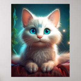 Fantasybild av en ung Albino-katalog Poster