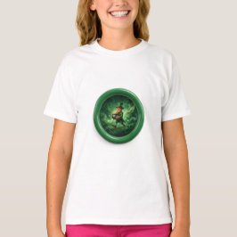 Fantasybild Leprechaun med kruka guld T Shirt