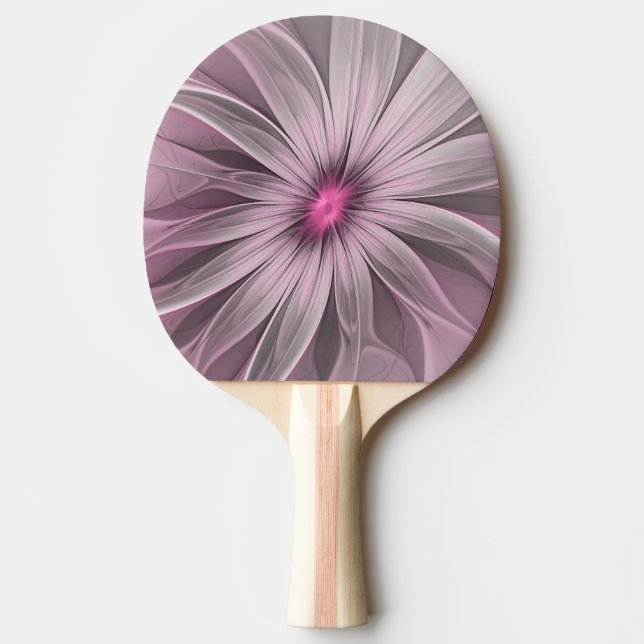 Fantasyblomma Abstrakt Plommon Blommig Fraktal Kon Pingisracket (Framsidan)
