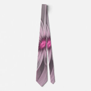 Fantasyblomma Abstrakt Plommon Blommig Fraktal Kon Slips
