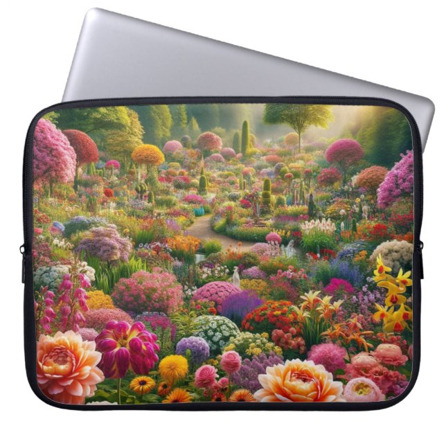 Fantasyblomsterträdgård datorfodral (Framsidan)