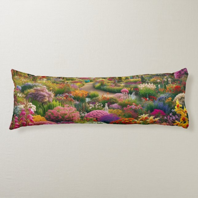 Fantasyblomsterträdgård Kroppskudde (Framsidan)
