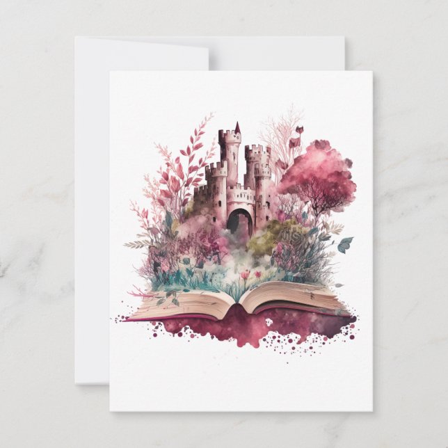 Fantasybokälskardesign Anteckningskort (Framsida)