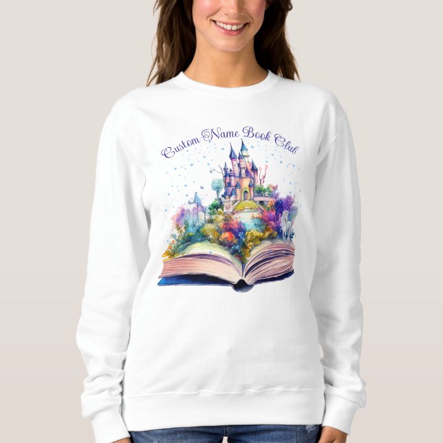 Fantasybokälskare, anpassad bokklubb t shirt (Framsida)