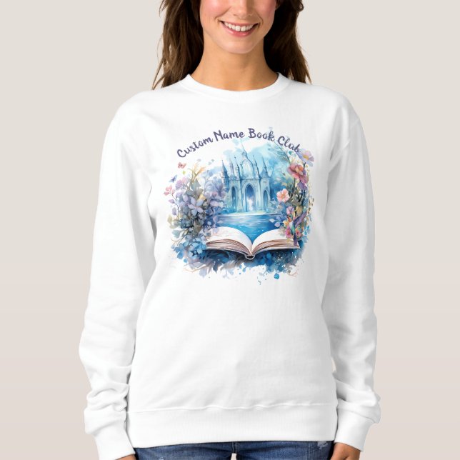 Fantasybokälskare, anpassad bokklubb t shirt (Framsida)