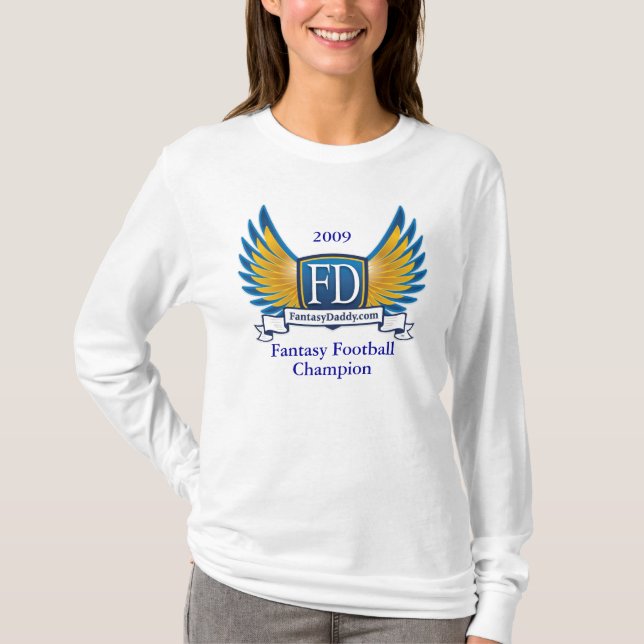 FantasyDaddy.com mästareLongsleeve skjorta Tee Shirt (Framsida)