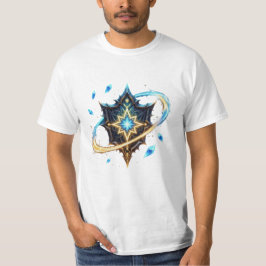 Fantasyemblem med svävande blad – Magisk Energi T Shirt