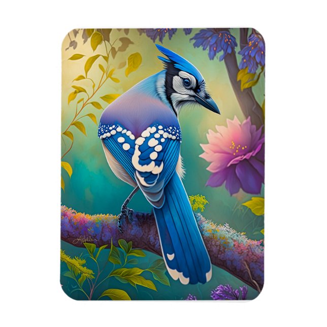Fantasyfåglar Blåmes Magnet (Vertikal)