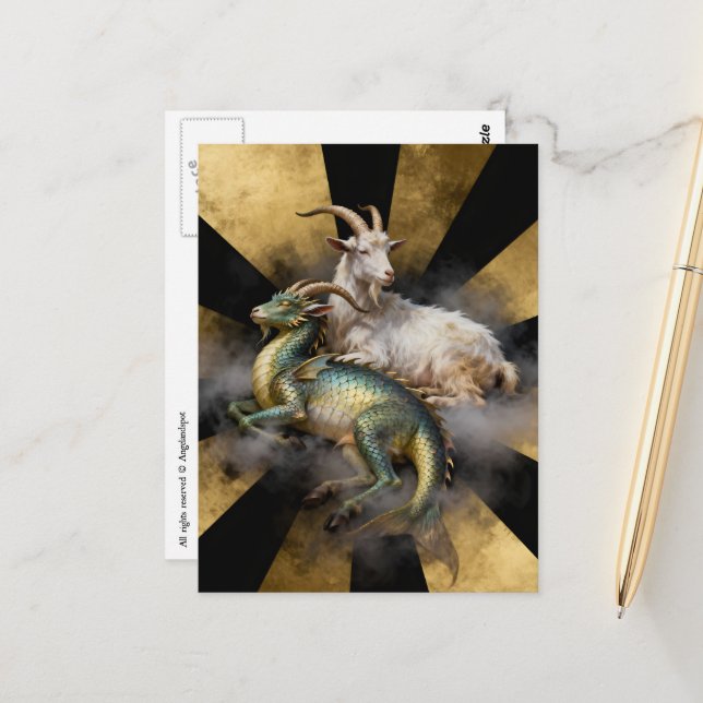 Fantasyget och Drak  Vykort (Fram/Back In Situ)