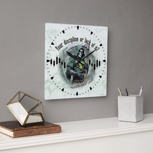 Fantasyhandelsdesign | Grim Reaper |  motivation Fyrkantig Klocka (Kontor)