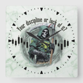 Fantasyhandelsdesign | Grim Reaper |  motivation Fyrkantig Klocka