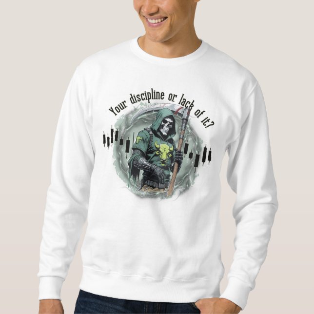 Fantasyhandelsdesign | Grim Reaper |  motivation Lång Ärmad Tröja (Framsida)