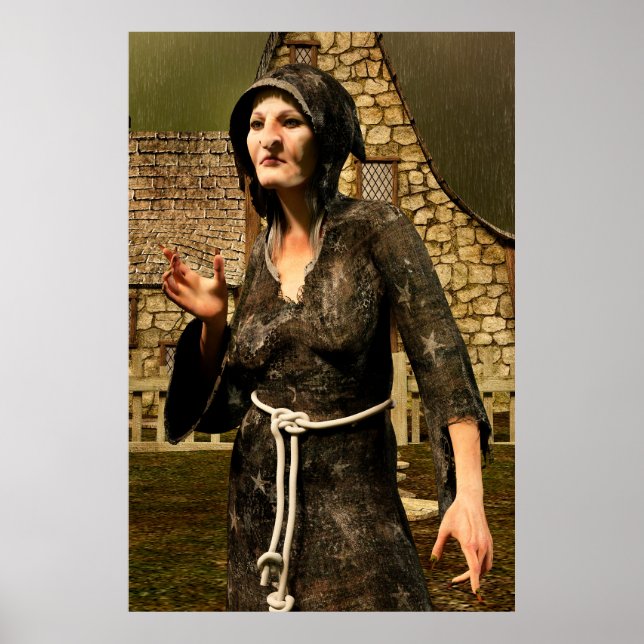 Fantasyhäxa medeltida by Halloween Poster (Framsidan)