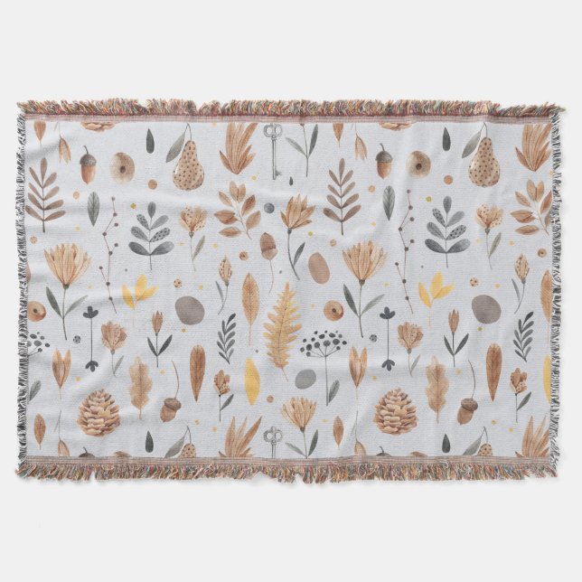 Fantasyinspirerat botaniskt inslag filt (Framsidan)