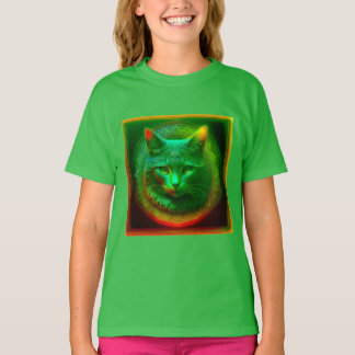 Fantasykatt framför vapensköld t shirt