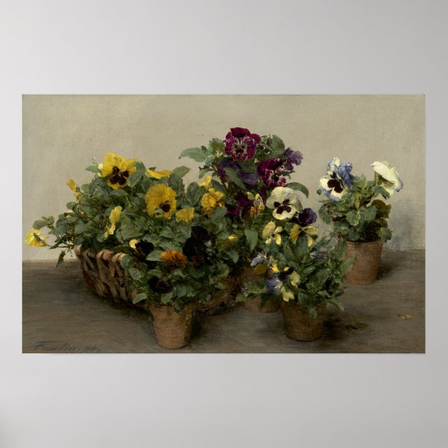 Fantin-Latour - Pansies Poster (Framsidan)