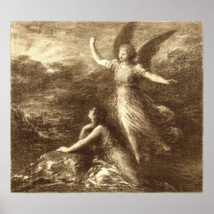 Fantin-Latour - Paradise och La Peri Poster