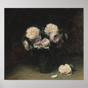 Fantin-Latour - Rosor I En Glasvas Poster