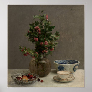 Fantin-Latour - Skål med körsbär Japansk skål Poster