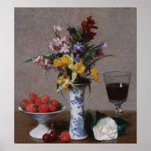 Fantin-Latour - Stilleben 1869 Poster