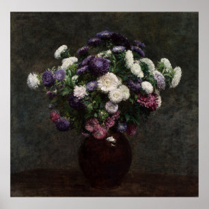 Fantin-Latour's Asters i Vas Poster