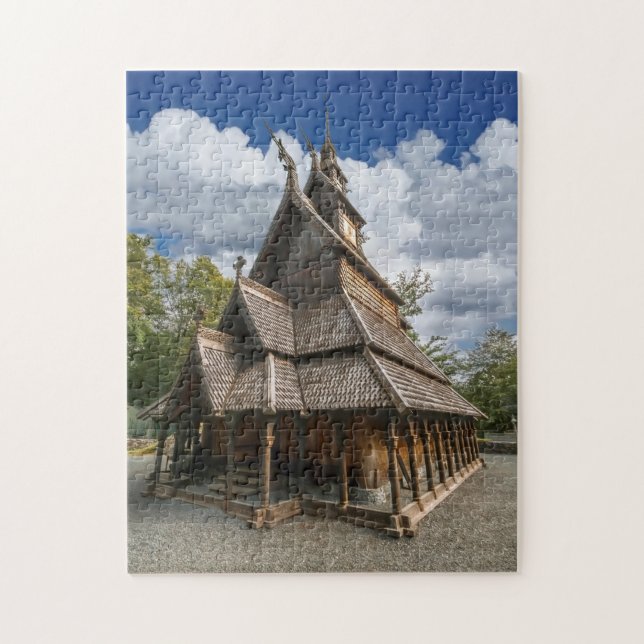 Fantoft notsystemkyrka, Bergen, norge Pussel (Vertikal)