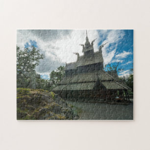 Fantoft notsystemkyrka, Bergen, norge Pussel