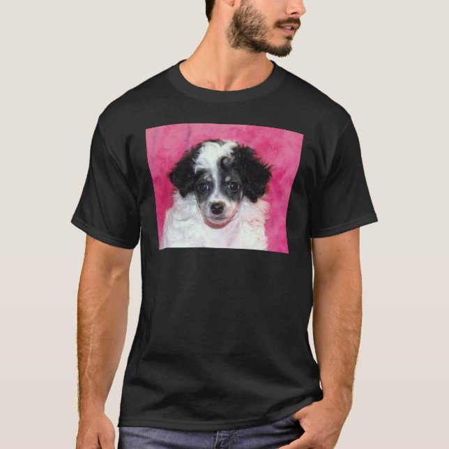 Fantom/ansikte för Parti pudelvalp Tee Shirt (Framsida)