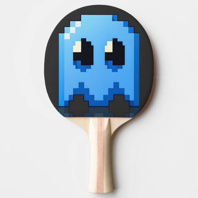 fantôme blue pixel art fanart PacMan  Pingisracket (Framsidan)