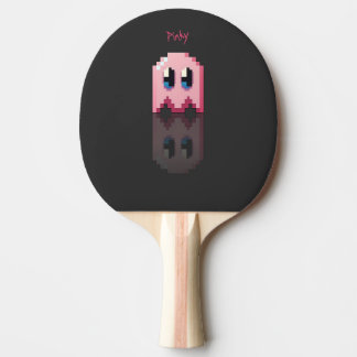 fantôme rose nom perso fanart PacMan noir Pingisracket