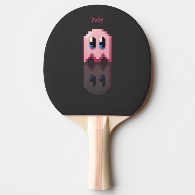 fantôme rose nom perso fanart PacMan noir Pingisracket (Framsidan)