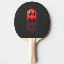 fantôme rouge nom perso fanart PacMan noir Pingisracket