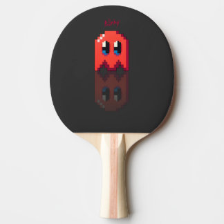 fantôme rouge nom perso fanart PacMan noir Pingisracket