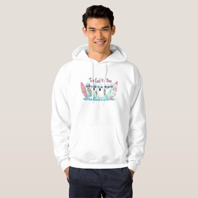 Fantômes Surfeurs et Glaces, Design Halloween Fun Hoodie (Hel framsida)