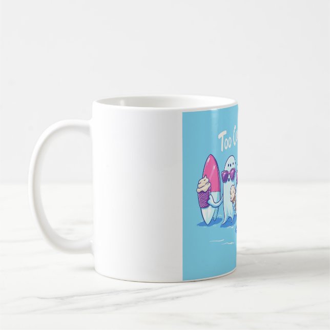 🏄‍♂️ Fantômes Surfeurs Trop Cool - Illustration F Kaffemugg (Vänster)