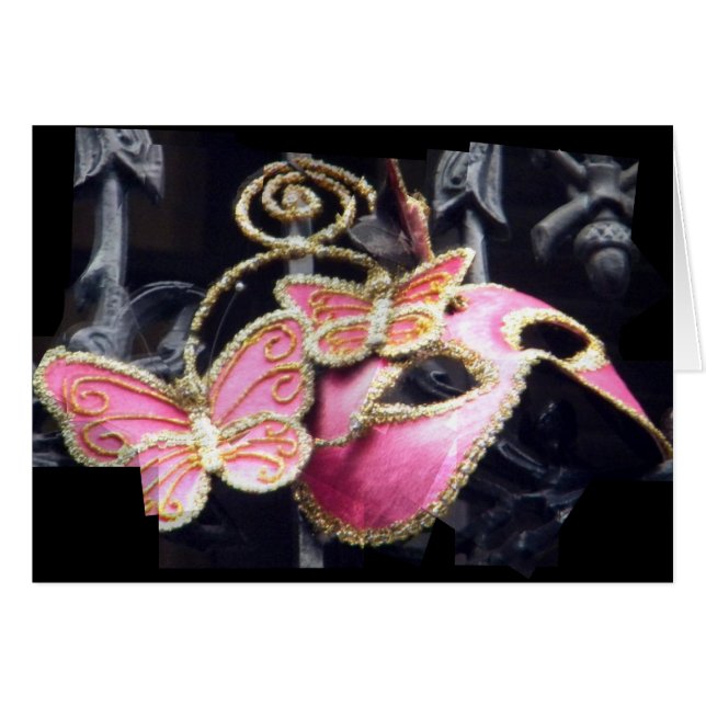 Fantomisk Rosa Hälsningskort (Framsidan Horizontal)