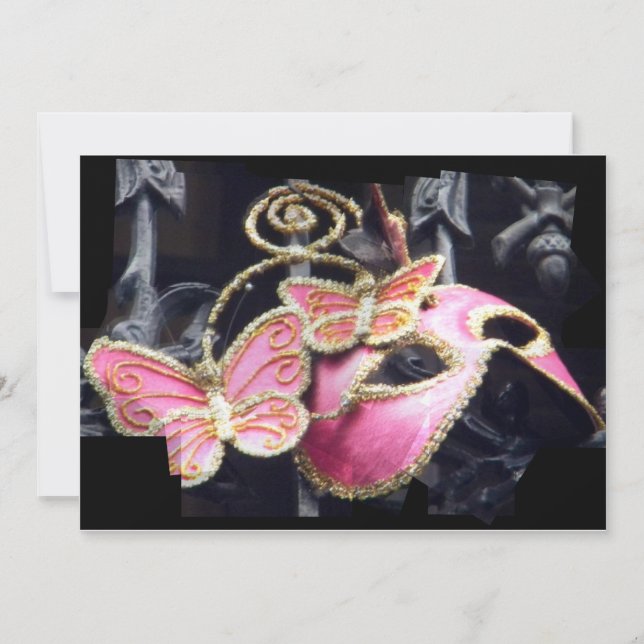 Fantomisk Rosa Inbjudningar (Framsida)