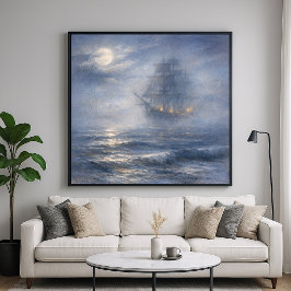 Fantomskepp - Pastell Målning Stil Konst Poster