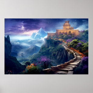 Fantress Castle i andra världsliga dimensioner Fan Poster