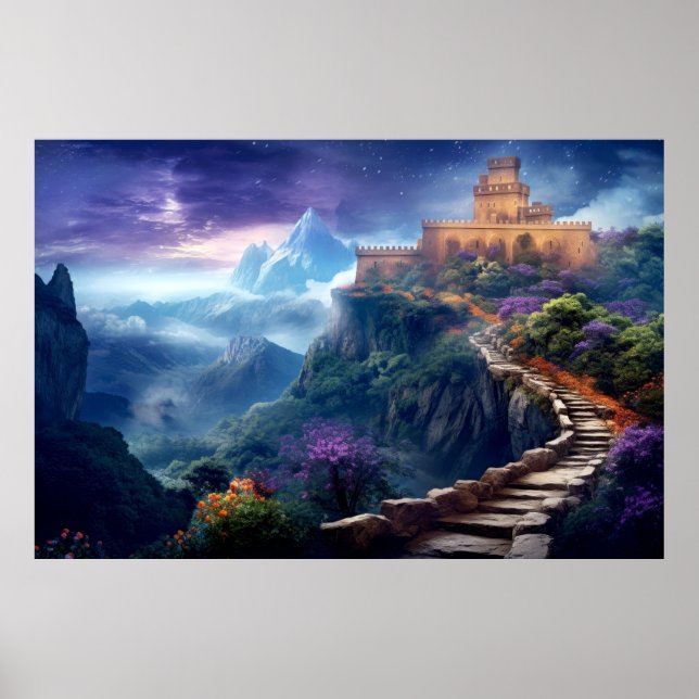 Fantress Castle i andra världsliga dimensioner Fan Poster (Framsidan)