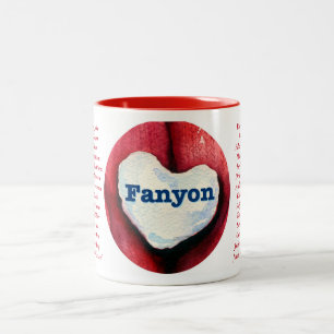 Fanyon valentinmugg med parnamn Två-Tonad mugg