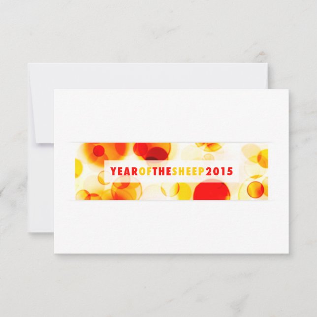 får 2015 (bokeh) inbjudningar (Framsida)