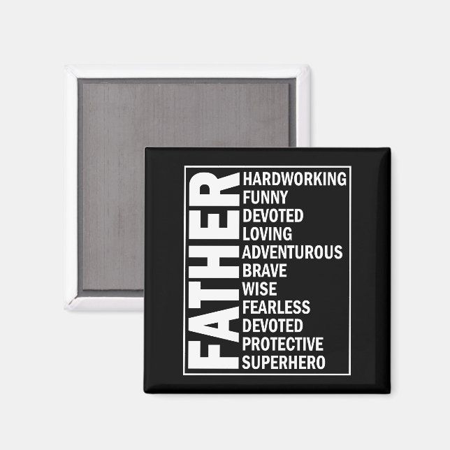 Far Adjektiv Fars dag Coola Pappa Definition Magnet (Front/Back)