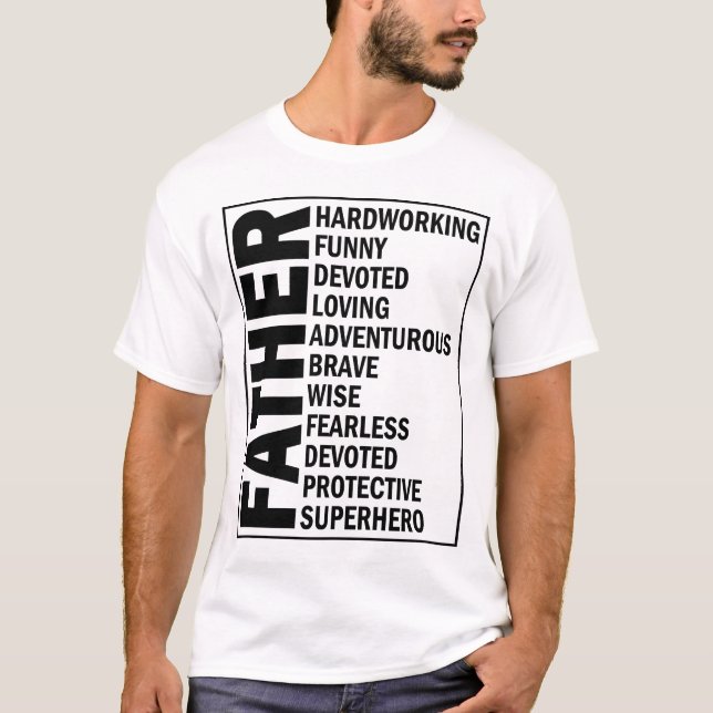 Far Adjektiv Fars dag Coola Pappa Definition T Shirt (Framsida)