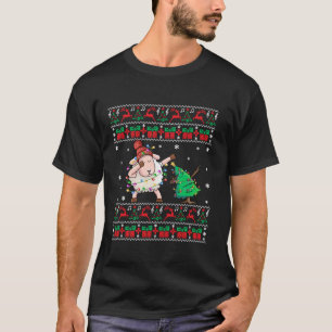 Får Äkta julsötare Dabbing Sheep Julafton El T Shirt